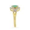 BUY 14K GOLD NATURAL EMERALD GEMSTONE CLASSIC RING