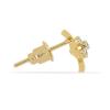BUY BNATURAL WHITE DIAMOND MULTI STONE 14K GOLD EARRINGS
