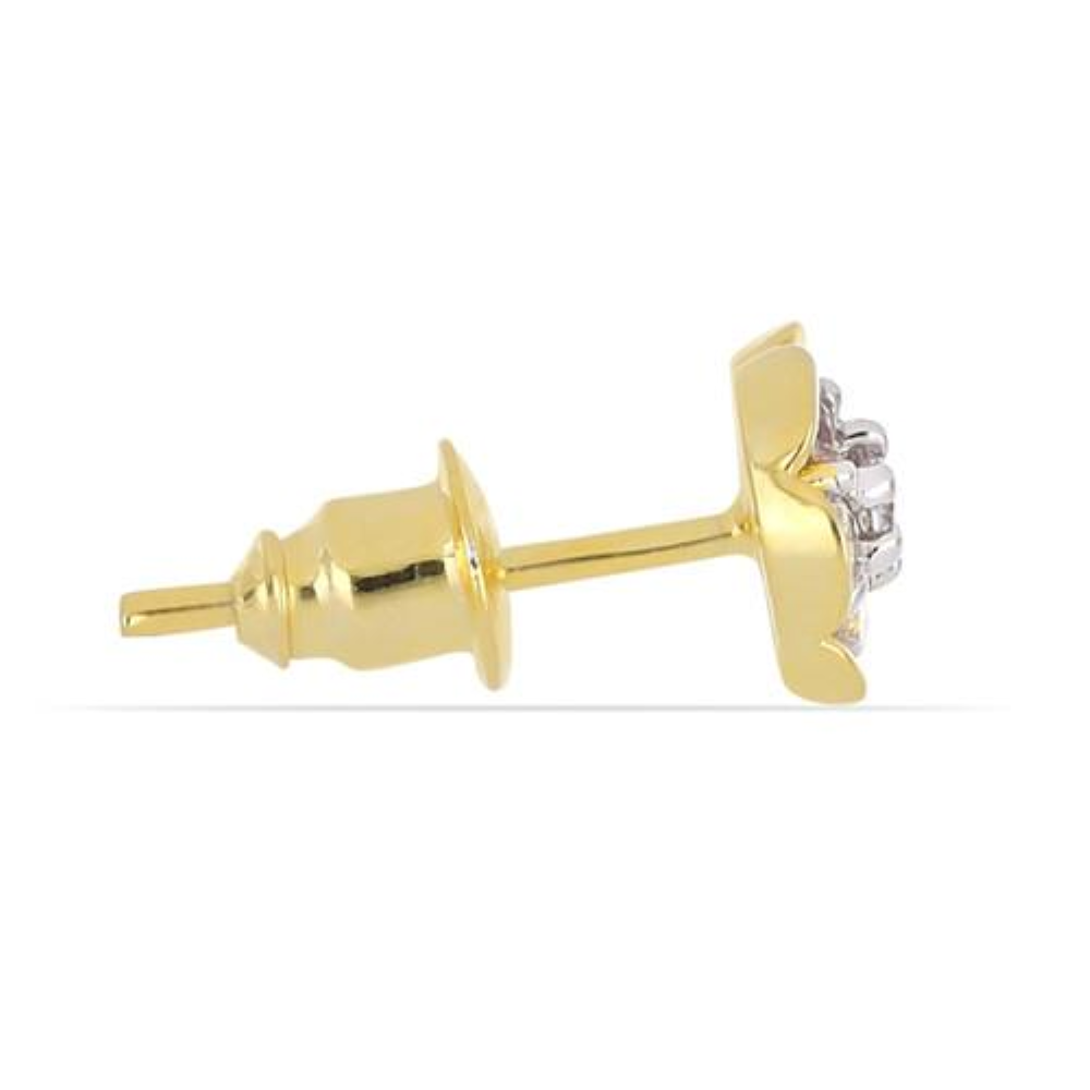 BUY 14K GOLD GENUINE WHITE DIAMOND GEMSTONE CLASSIC EARRINGS