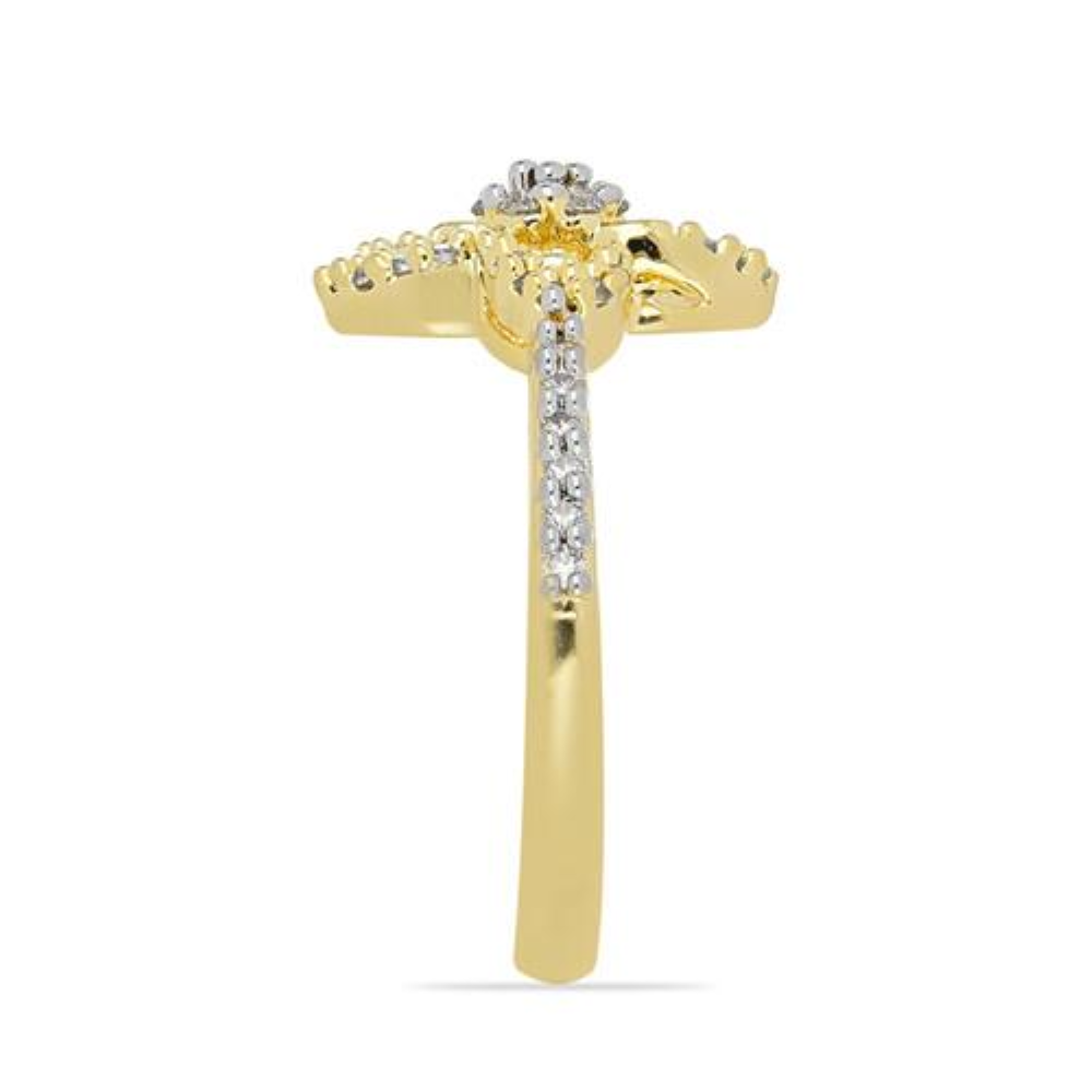 BUY 14K GOLD REAL WHITE DIAMOND GEMSTONE  CLASSIC RING
