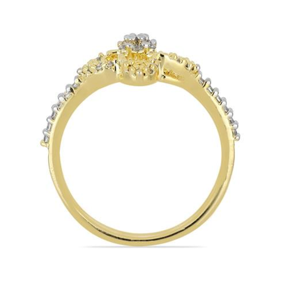 BUY 14K GOLD REAL WHITE DIAMOND GEMSTONE  CLASSIC RING