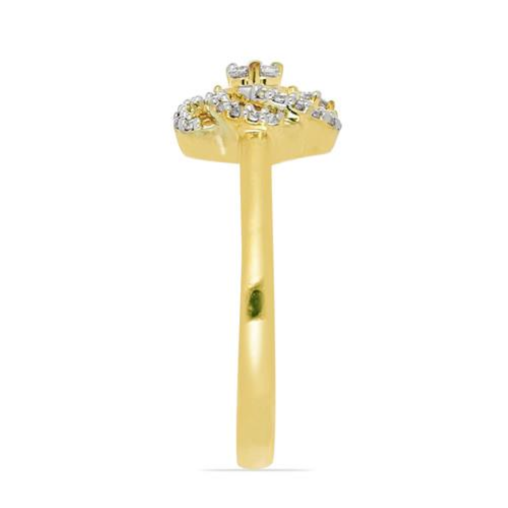 BUY NATURAL WHITE DIAMOND GEMSTONE 14K GOLD CLASSIC RING