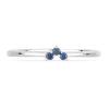 BUY STERLING SILVER NATURAL BLUE DIAMOND DOUBLE CUT GEMSTONE RING