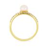 BUY UNIQUE WHITE FRESHWATER PEARL GEMSTONE BRASS  RING