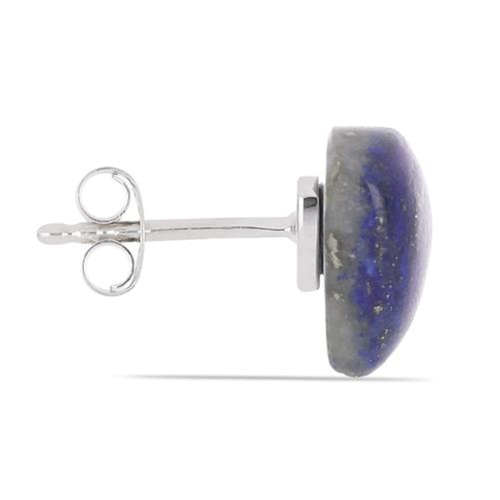 BUY 925 SILVER LAPIS LAZULI SINGLE STONE EARRINGS