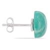 BUY 925 SILVER NATURAL AMAZONITE SINGLE STONE EARRINGS