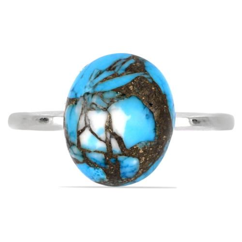 BUY STERLING SILVER EGYPTIAN TURQUOISE GEMSTONE RING