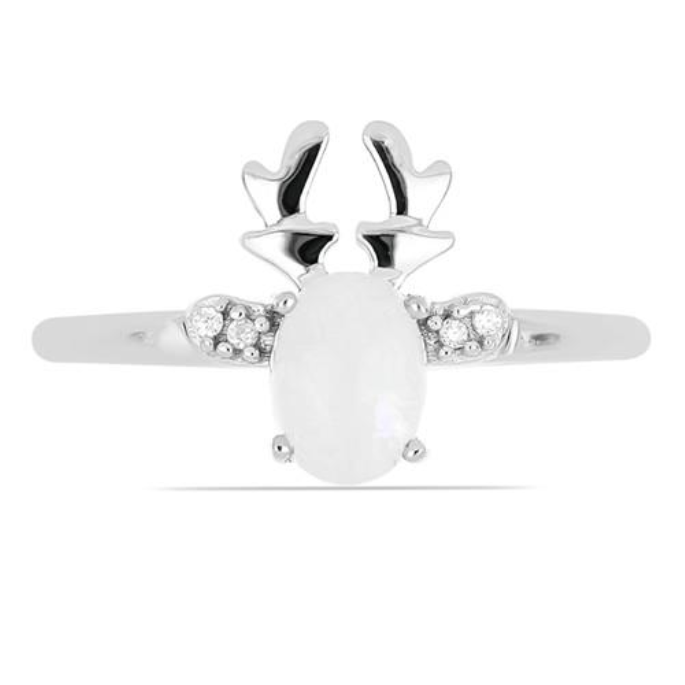 BUY STERLING SILVER REAL RAINBOW MOONSTONE GEMSTONE RING