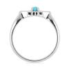 BUY NATURAL BLUE TURQUOISE GEMSTONE CLASSIC RING IN 925 SILVER