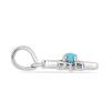 BUY NATURAL BLUE TURQUOISE GEMSTONE CLASSIC PENDANT IN STERLING SILVER