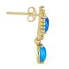 BUY REAL BLUE ETHIOPIAN OPAL GEMSTONE EARRINGS IN 925 SILVER