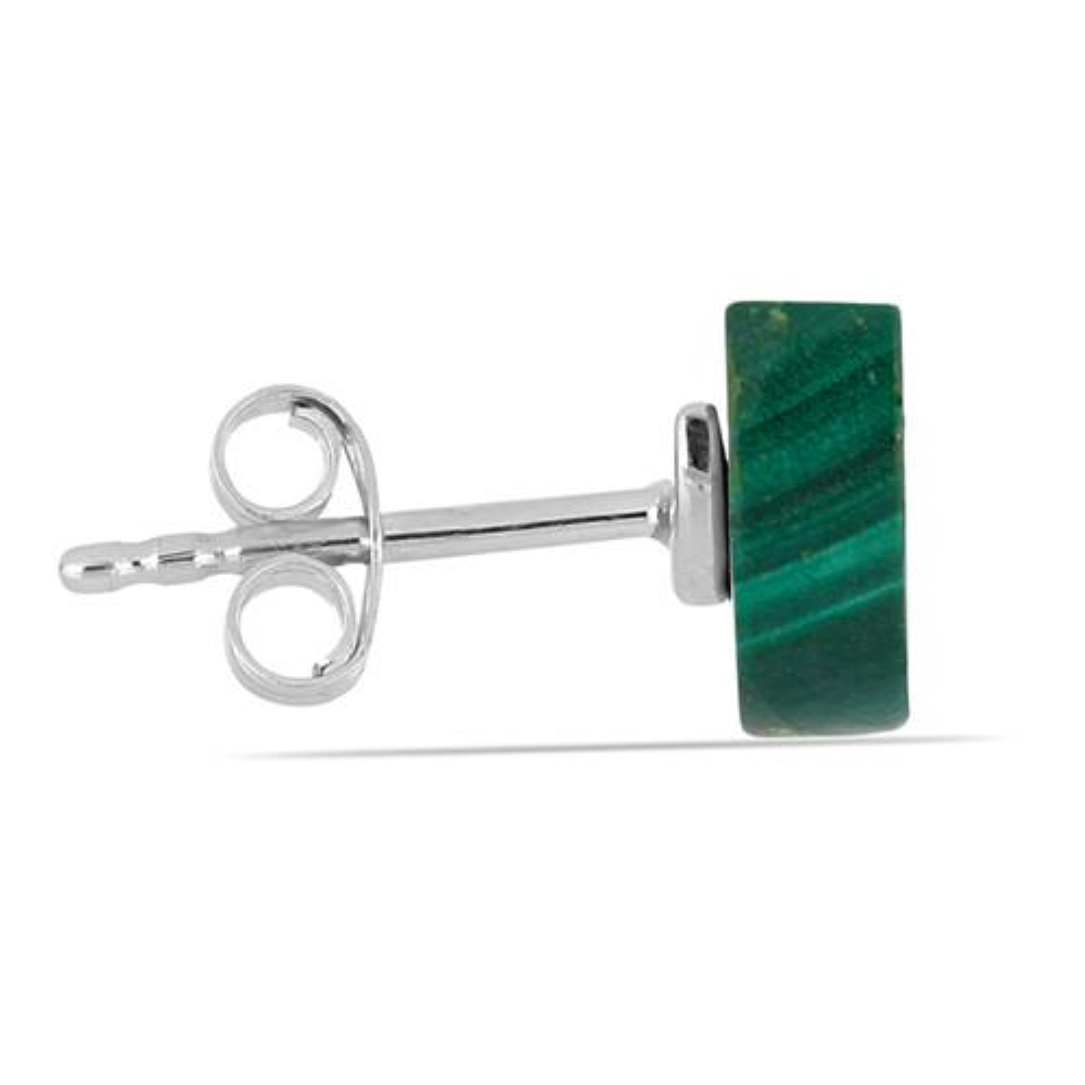 BUY STERLING SILVER NATURAL MALACHITE GEMSTONE EARRINGS