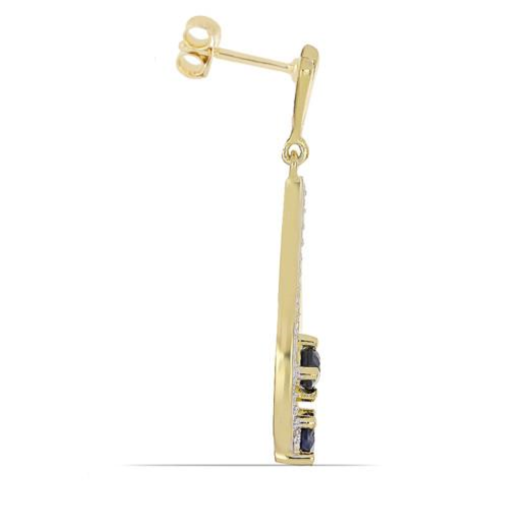 BUY BLUE SAPPHIRE GEMSTONE EARRINGS IN STERLING SILVER
