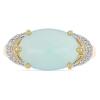 BUY REAL AQUA CHALCEDONY GEMSTONE CLASSIC RING IN 925 SILVER
