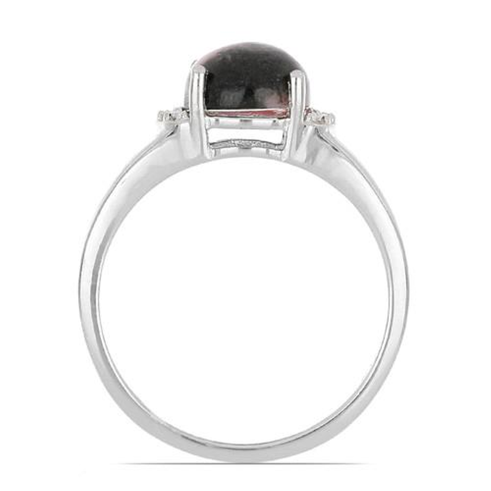 BUY STERLING SILVER NATURAL RHODONITE GEMSTONE CLASSIC RING