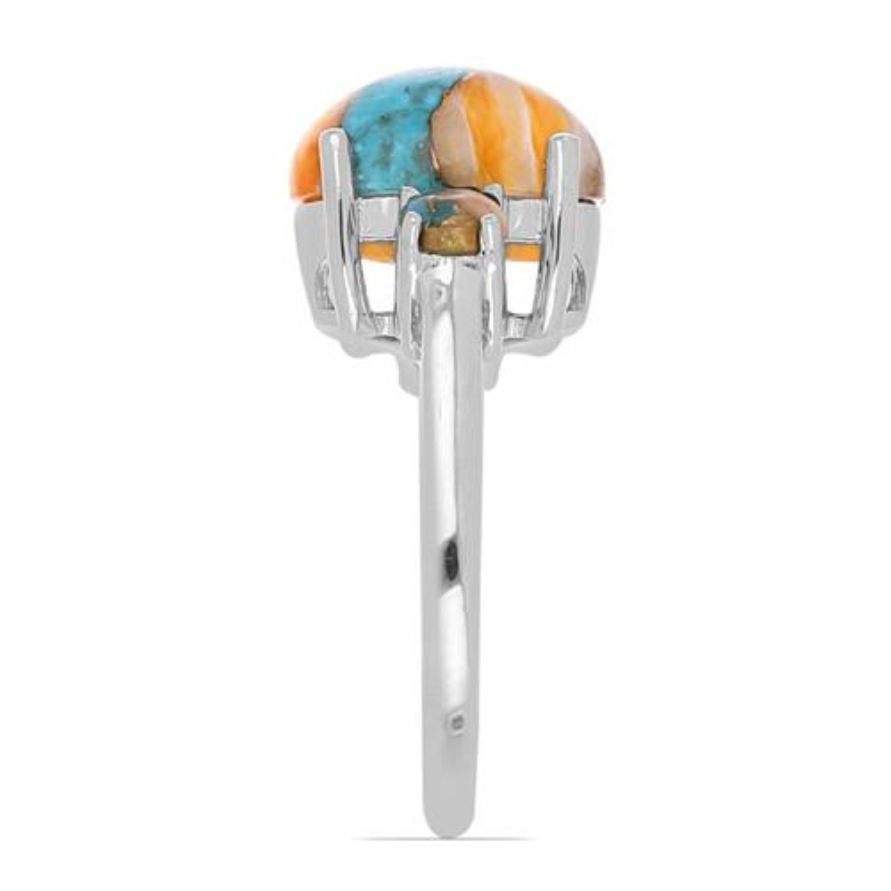 BUY 925 SILVER REAL OYSTER TURQUOISE GEMSTONE RING