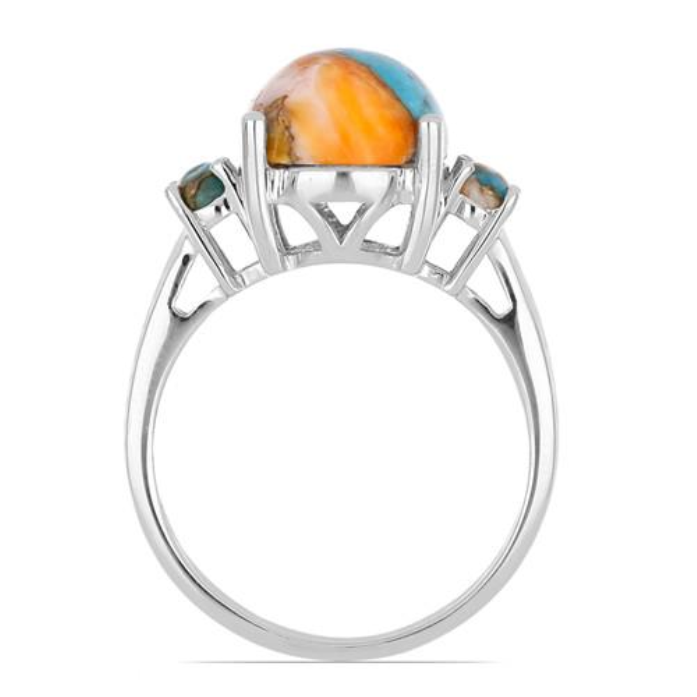 BUY 925 SILVER REAL OYSTER TURQUOISE GEMSTONE RING