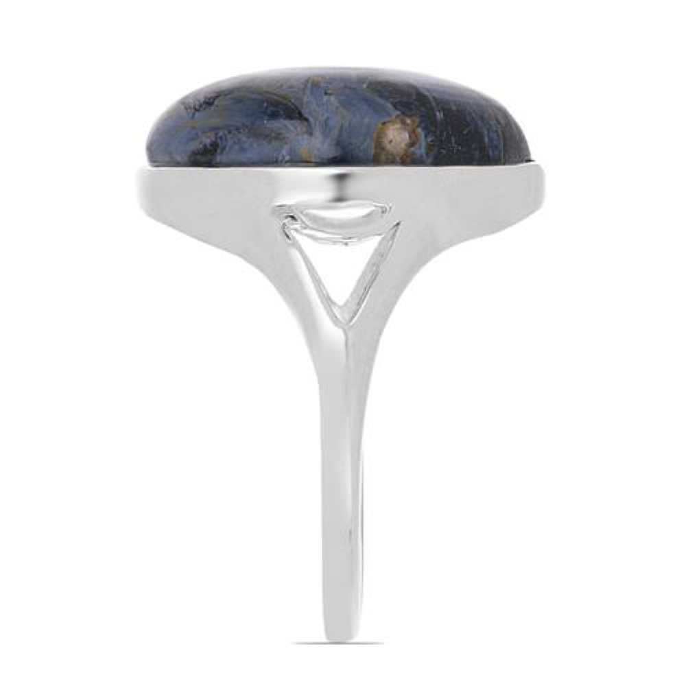 BUY NATURAL PIETERSITE GEMSTONE BIG STONE RING IN STERLING SILVER