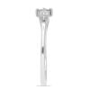 BUY REAL WHITE DIAMOND DOUBLE CUT GEMSTONE RING IN 925 SILVER