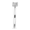 BUY NATURAL WHITE DIAMOND DOUBLE-CUT GEMSTONE RING IN 925 SILVER