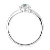 BUY EMERALD GEMSTONE HALO RING IN 925 SILVER