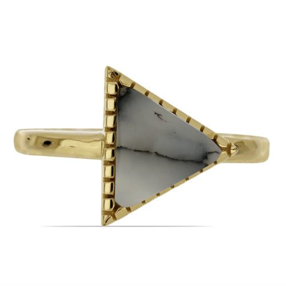 BUY NATURAL DENDRATIC AGATE GEMSTONE BRASS RING