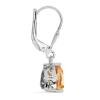 BUY NATURAL PADPARADSCHA QUARTZ GEMSTONE EARRINGS IN STERLING SILVER