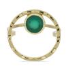 BUY NATURAL GREEN ONYX GEMSTONE BRASS RING