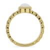 BUY GENUINE WHITE ONYX SINGLE STONE BRASS RING