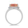 BUY STERLING SILVER NATURAL PARPARADSCHA QUARTZ GEMSTONE CLASSIC RING