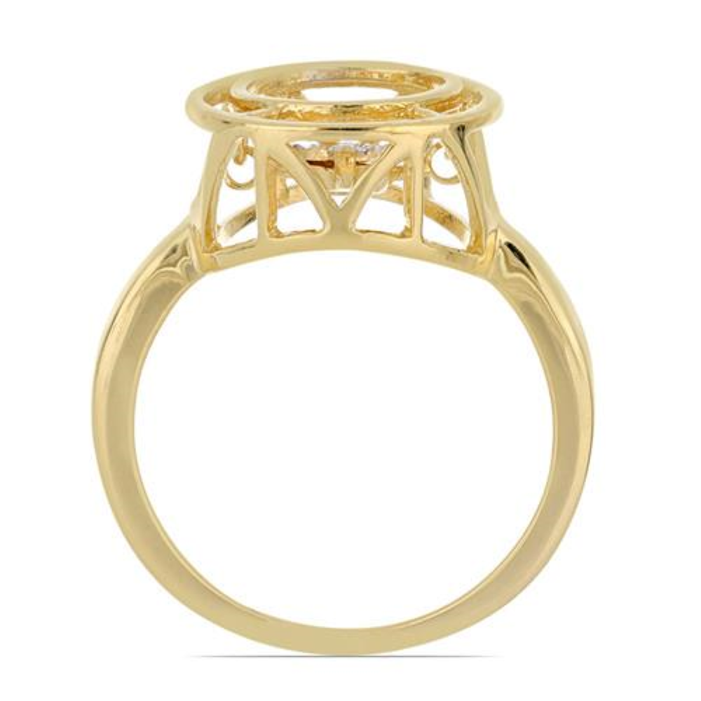 BUY 925 SILVER REAL WHITE DIAMOND DOUBLE-CUT GEMSTONE UNIQUE RING