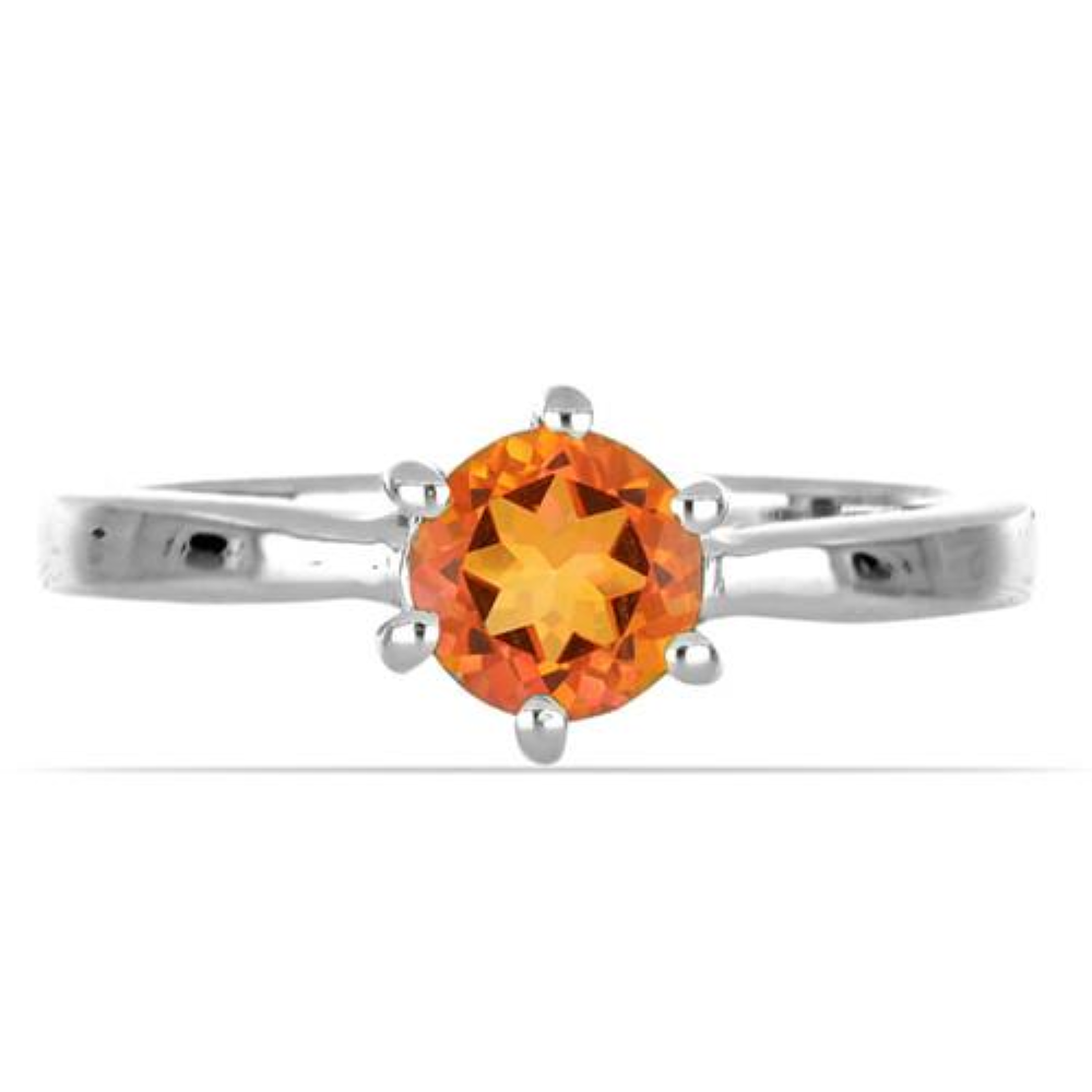 BUY REAL PADPARADSCHA QUARTZ GEMSTONE RING IN 925 SILVER