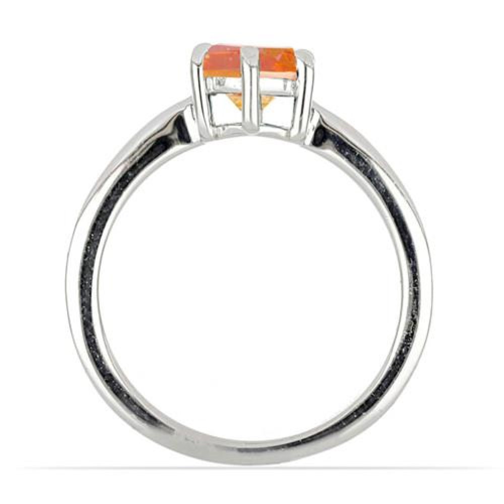 BUY REAL PADPARADSCHA QUARTZ GEMSTONE RING IN 925 SILVER
