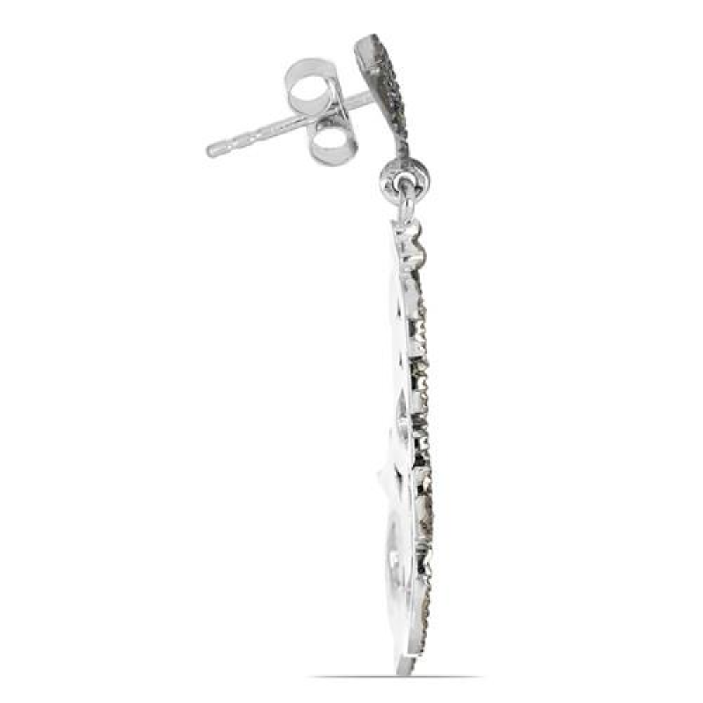 BUY REAL AUSTRIAN MARCASITE STYLISH EARRINGS IN STERLING SILVER