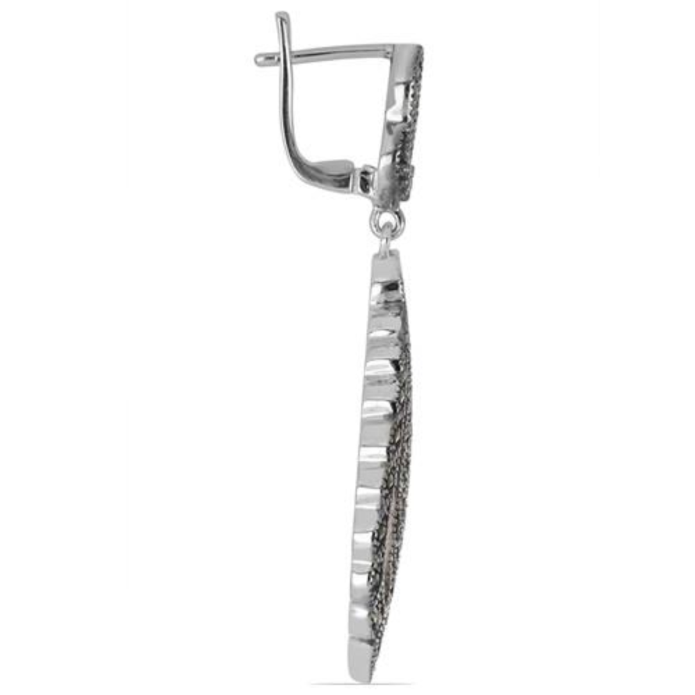 BUY AUSTRIAN MARCASITE GEMSTONE STYLISH EARRINGS IN STERLING SILVER