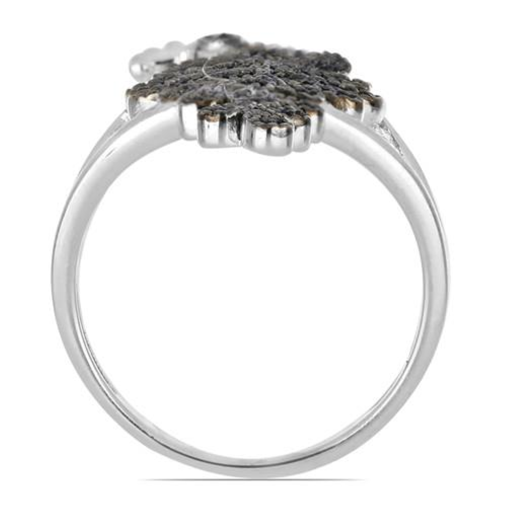 BUY 925 SILVER NATURAL AUSTRIAN MARCASITE GEMSTONE PEACOCK RING 