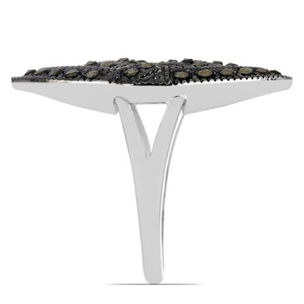 BUY REAL AUSTRIAN MARCASITE GEMSTONE RING IN STERLING SILVER 