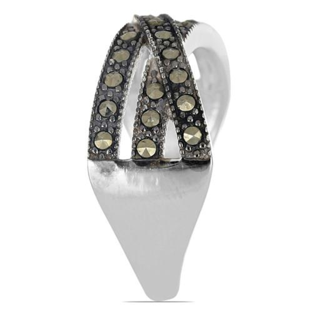 BUY REAL AUSTRIAN MARCASITE GEMSTONE RING IN 925 SILVER