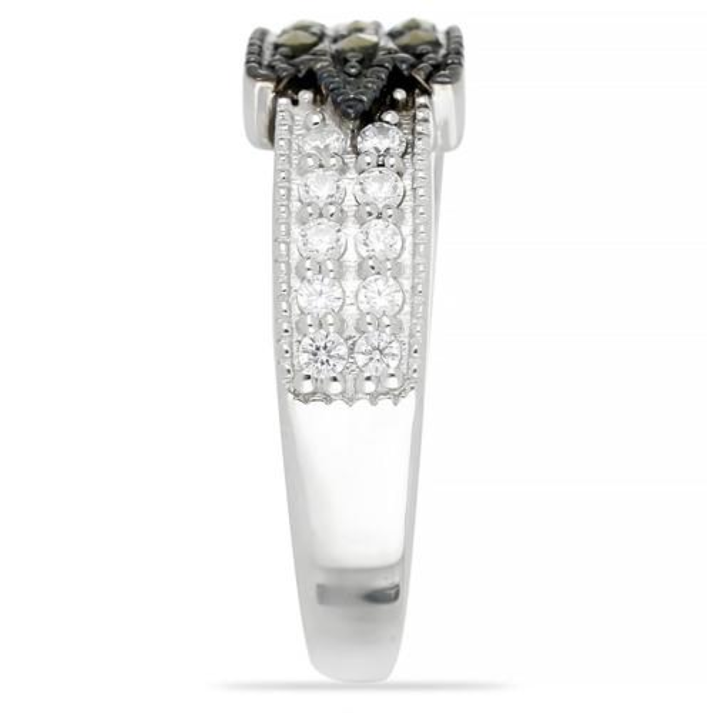 BUY 925 SILVER REAL AUSTRIAN MARCASITE GEMSTONE RING