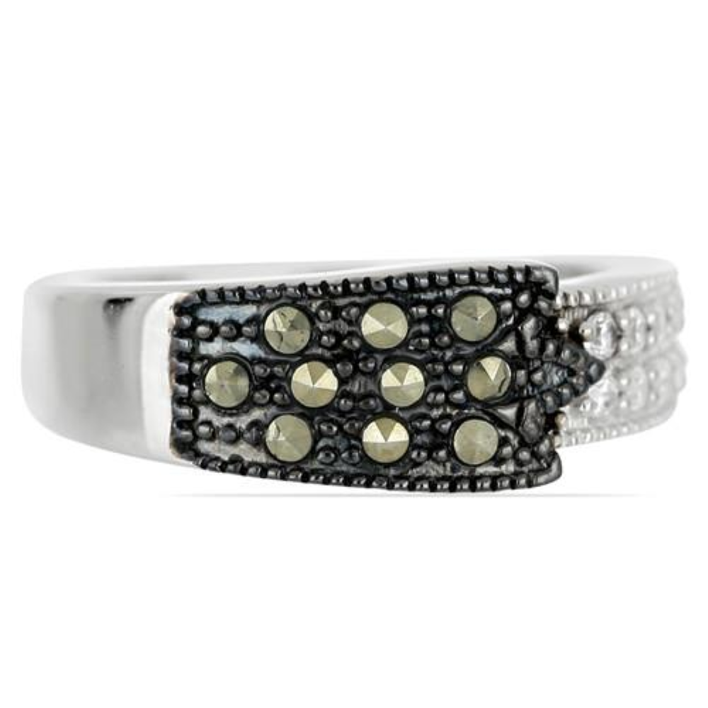 BUY 925 SILVER REAL AUSTRIAN MARCASITE GEMSTONE RING