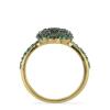 BUY 925 SILVER NATURAL EMERALD GEMSTONE PANTHER RING