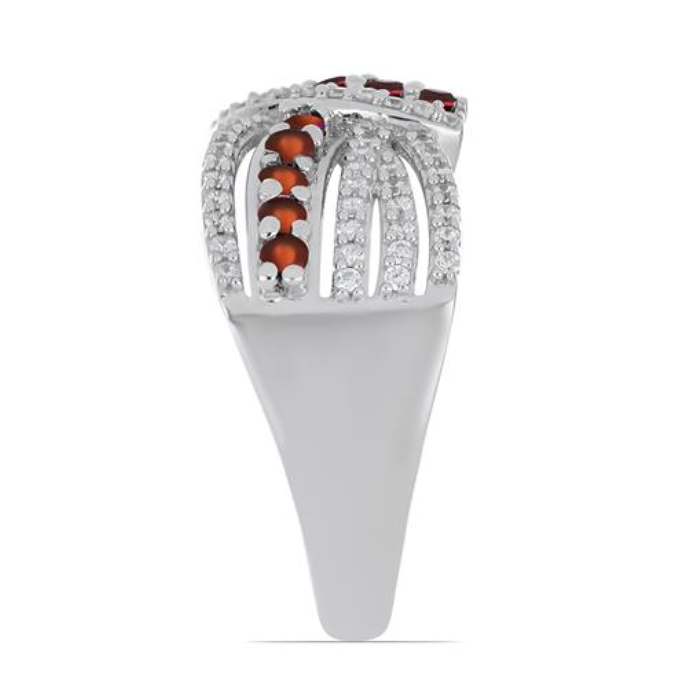 BUY REAL GARNET GEMSTONE CLASSIC RING IN 925 SILVER 