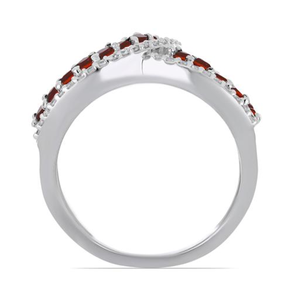 BUY REAL GARNET GEMSTONE CLASSIC RING IN 925 SILVER 