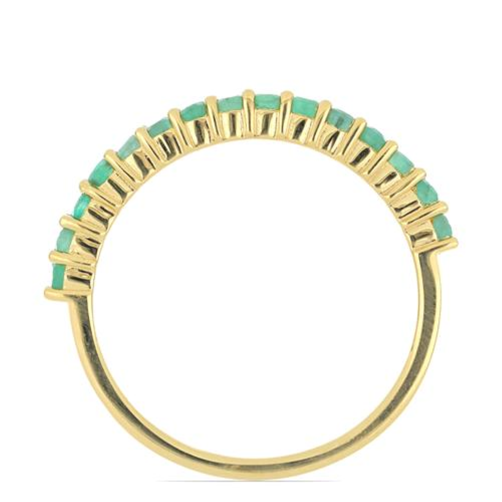 BUY NATURAL EMERALD GEMSTONE RING IN 925 STERLING SILVER