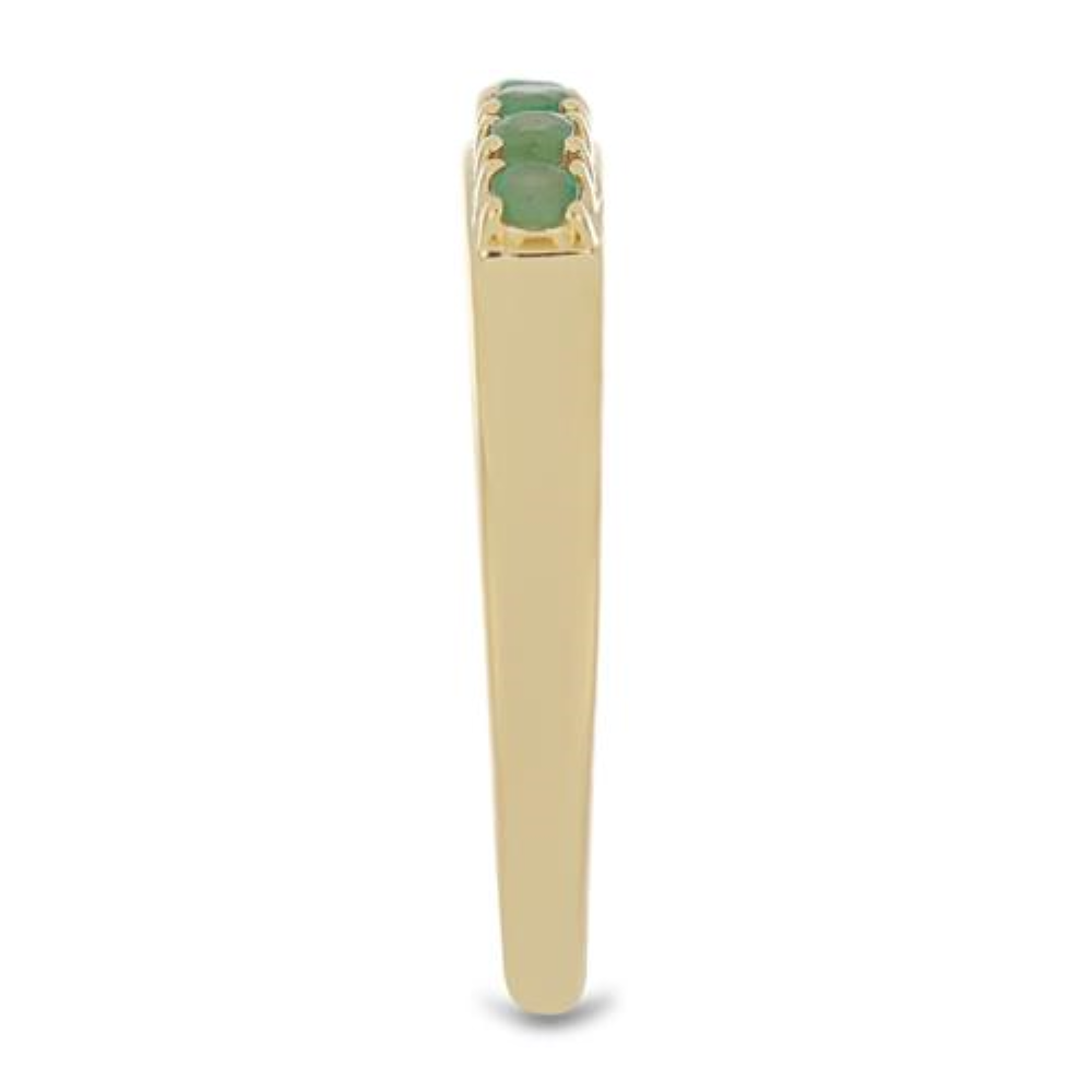 BUY STERLING SILVER NATURAL EMERALD CLUSTER RING