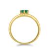 BUY REAL EMERALD GEMSTONE CLASSIC RING IN 925 SILVER 
