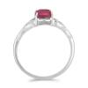 BUY 925 STERLING SILVER GLASS FILLED RUBY GEMSTONE RING