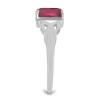 BUY 925 STERLING SILVER GLASS FILLED RUBY GEMSTONE RING