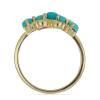925 STERLING SILVER BUTTERFLY RING WITH NATURAL BLUE TURQUOISE & CZ – GOLD PLATED