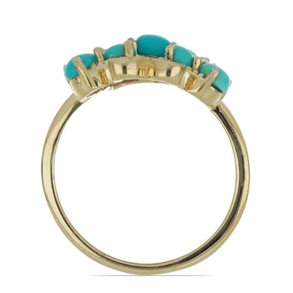 BUY 925 SILVER NATURAL BLUE TURQUOISE GEMSTONE BUTTERFLY RING
